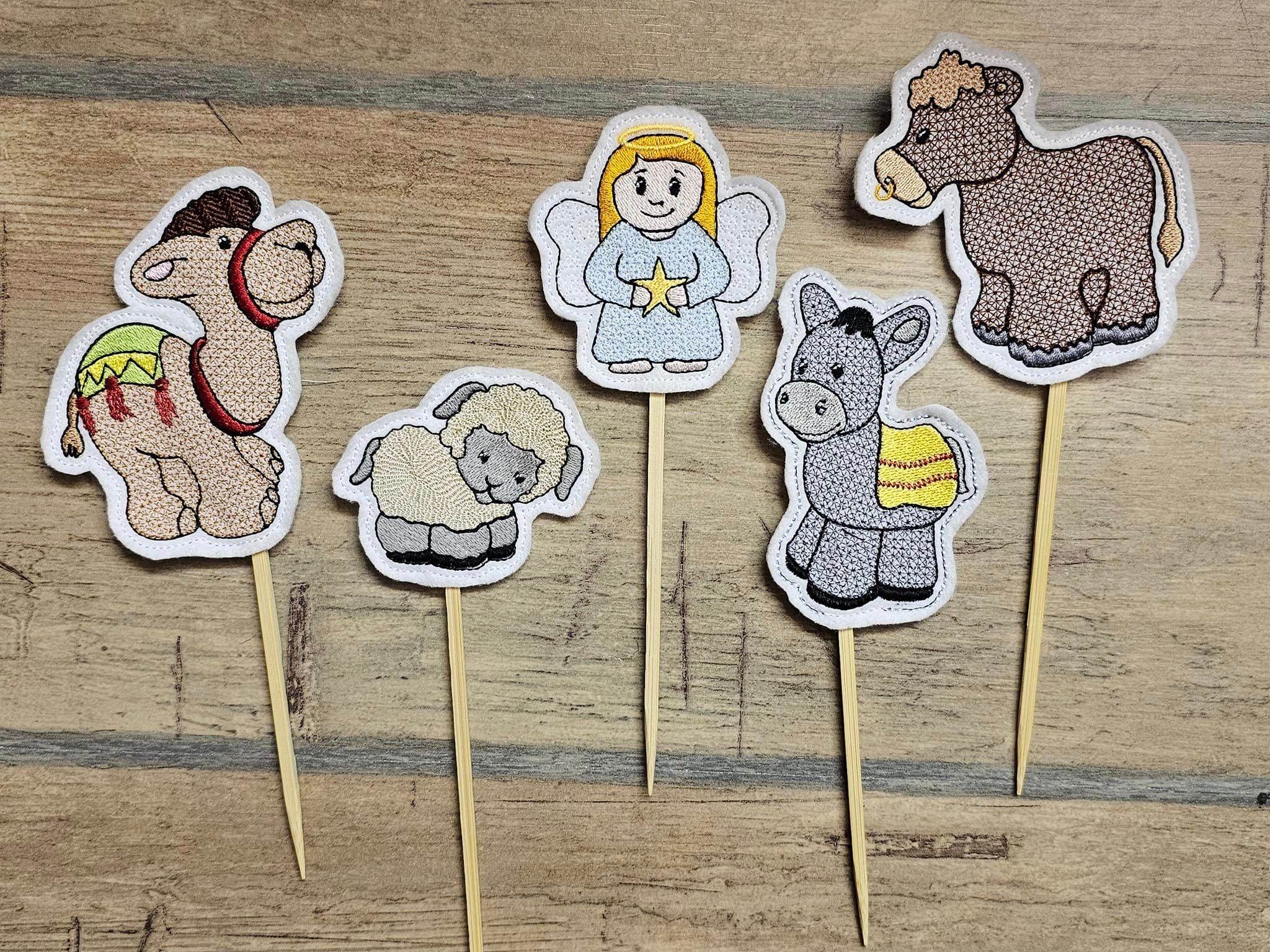 Stickdatei - Krippenfiguren für Holzspieße - Sewando