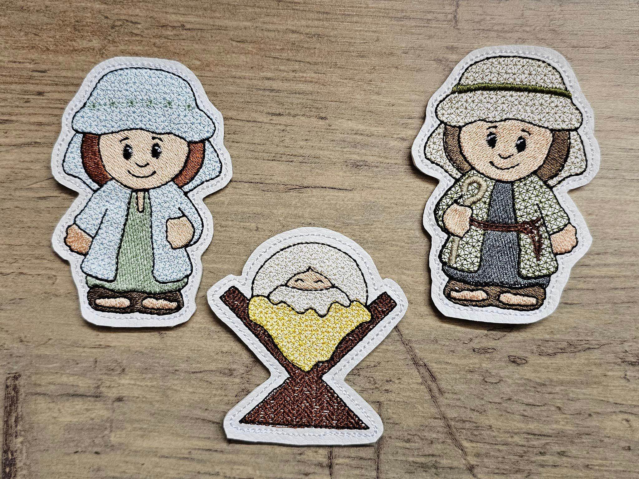 Stickdatei - Krippenfiguren für Holzspieße - Sewando