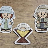 Stickdatei - Krippenfiguren für Holzspieße - Sewando