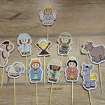 Stickdatei - Krippenfiguren für Holzspieße - Sewando