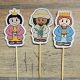 Stickdatei - Krippenfiguren für Holzspieße - Sewando