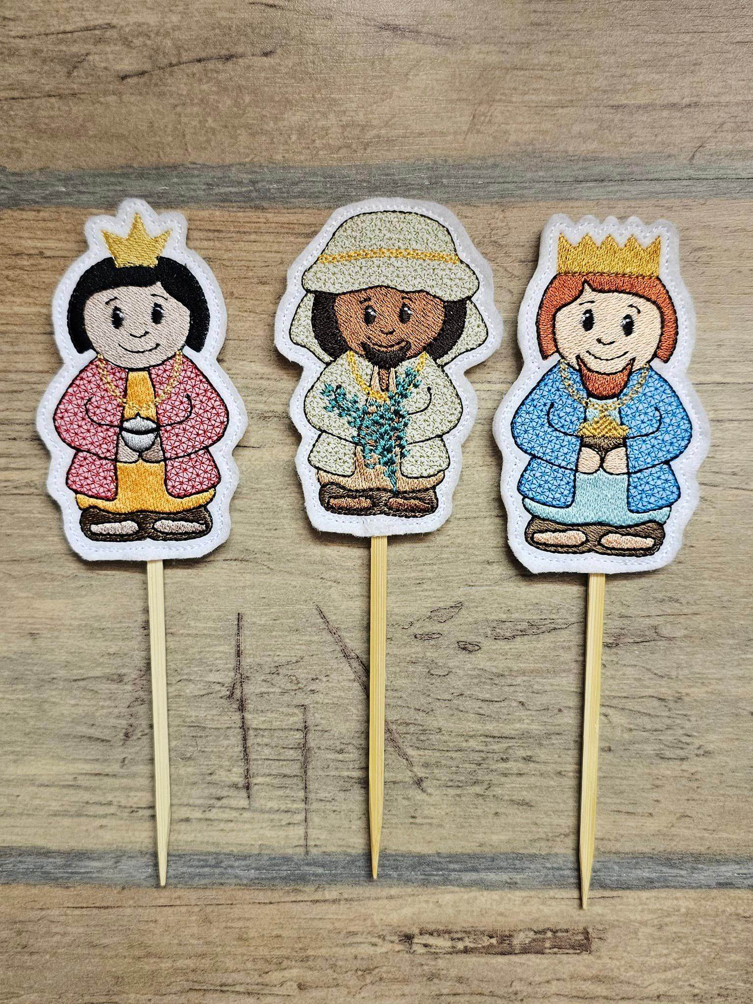 Stickdatei - Krippenfiguren für Holzspieße - Sewando
