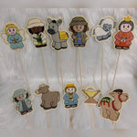 Stickdatei - Krippenfiguren für Holzspieße - Sewando