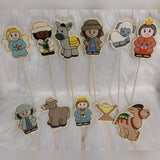 Stickdatei - Krippenfiguren für Holzspieße - Sewando