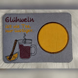 Stickdatei - Mugrug "Glühwein ist wie Tee, nur lustiger"