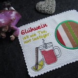 Stickdatei - Mugrug "Glühwein ist wie Tee, nur lustiger"