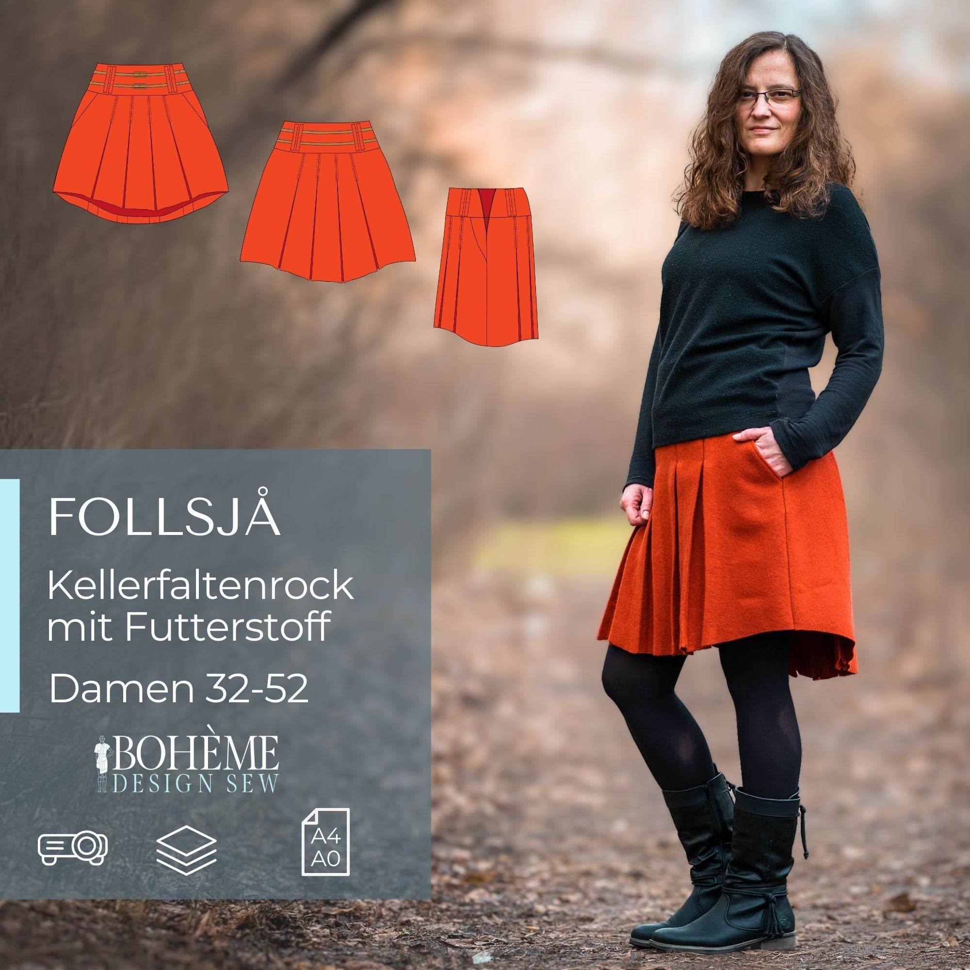 FOLLSJÅ.kellerfalten | Damen | 32-52 | Schnitt : - Sewando