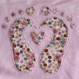 Stickdatei Babyfüsse 2 negative Applikation Set 2548 - Sewando