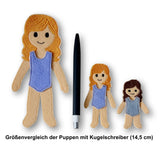 Stickdatei Anziehpuppe Mädchen und Junge auf Filz in drei Größen mit Kleidung – für 10x10 & 13x18 (4x4, 5x7), Beschäftigung, Puppe, spielen