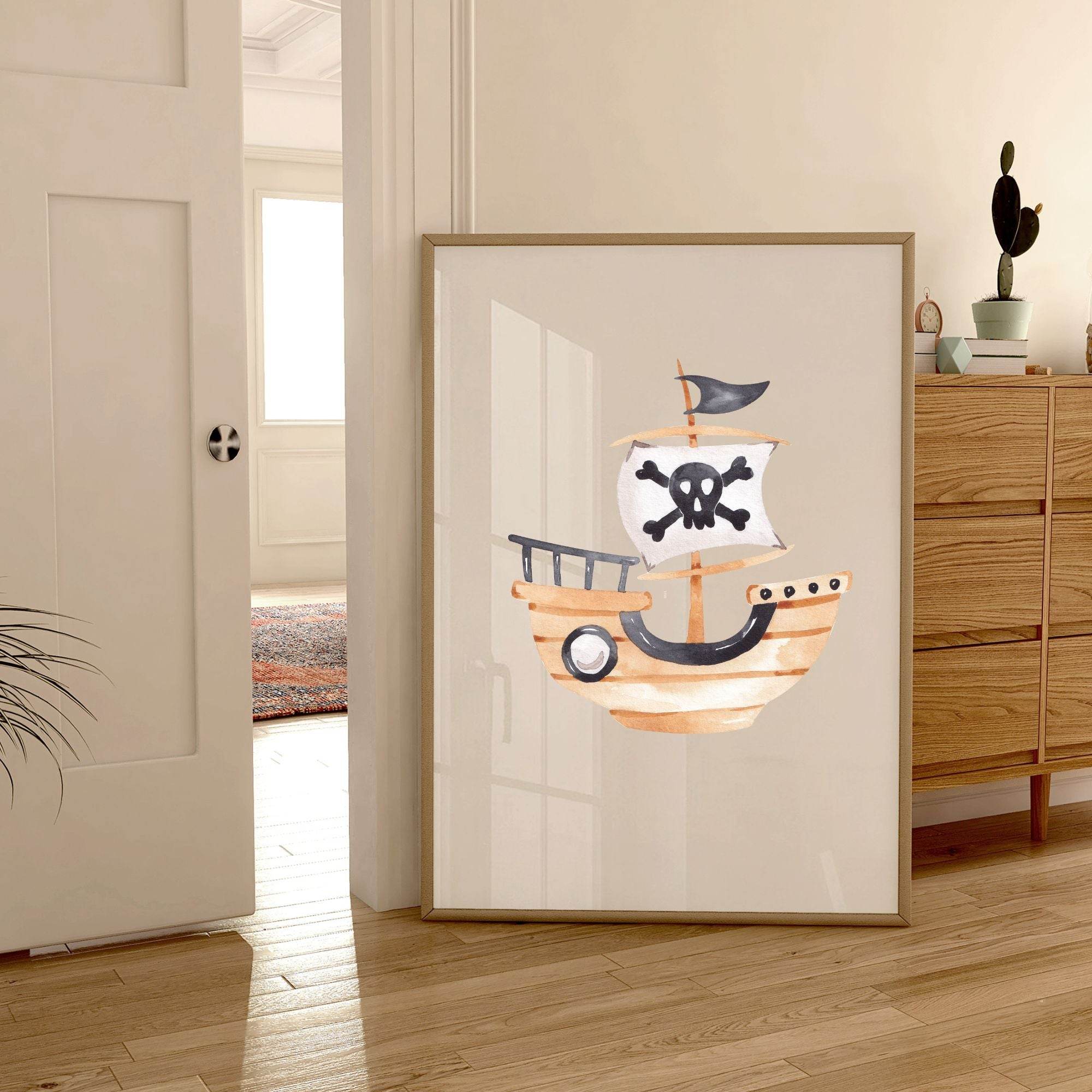Piraten-Designs für kleine Seeräuber – 4 süße PNG-Dateien für Shirts, Karten & mehr - Sewando