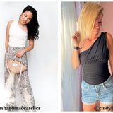 Schnittmuster Asymmetrisches One-Shoulder-Sommertop "AURI" mit Raffungen - Gr. 32 - 46
