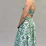 Sommerkleid mit Tunnelzug und Kellerfalten, luftiges Damenkleid mit Taschen, Trägern und gesmoktem Rücken - Sewando