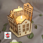 Basteln *3 & 4 mm Windlicht Häuser* Laserdatei - Sewando