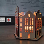 Basteln *3 & 4 mm Windlicht Häuser* Laserdatei - Sewando