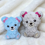 Stickdatei Teddy Bruni in 4 Größen Set 2697b