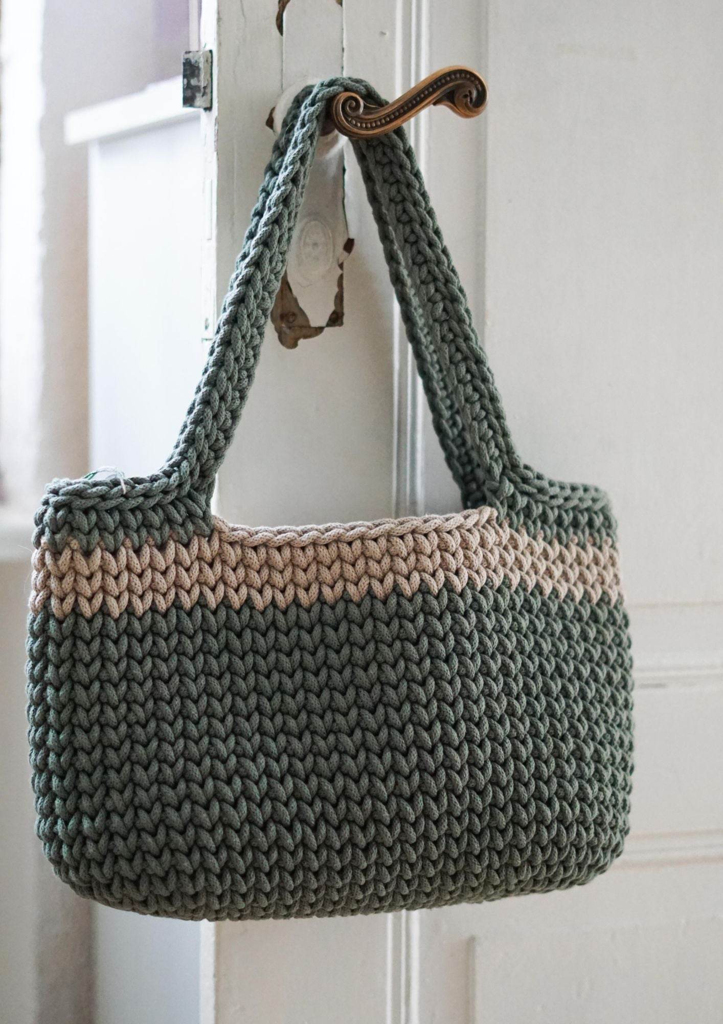 PDF DEUTSCHE Häkelanleitung Tasche Shopper Umhängetasche, Schultertasche, Strandtasche, Einkaufstasche - Sewando