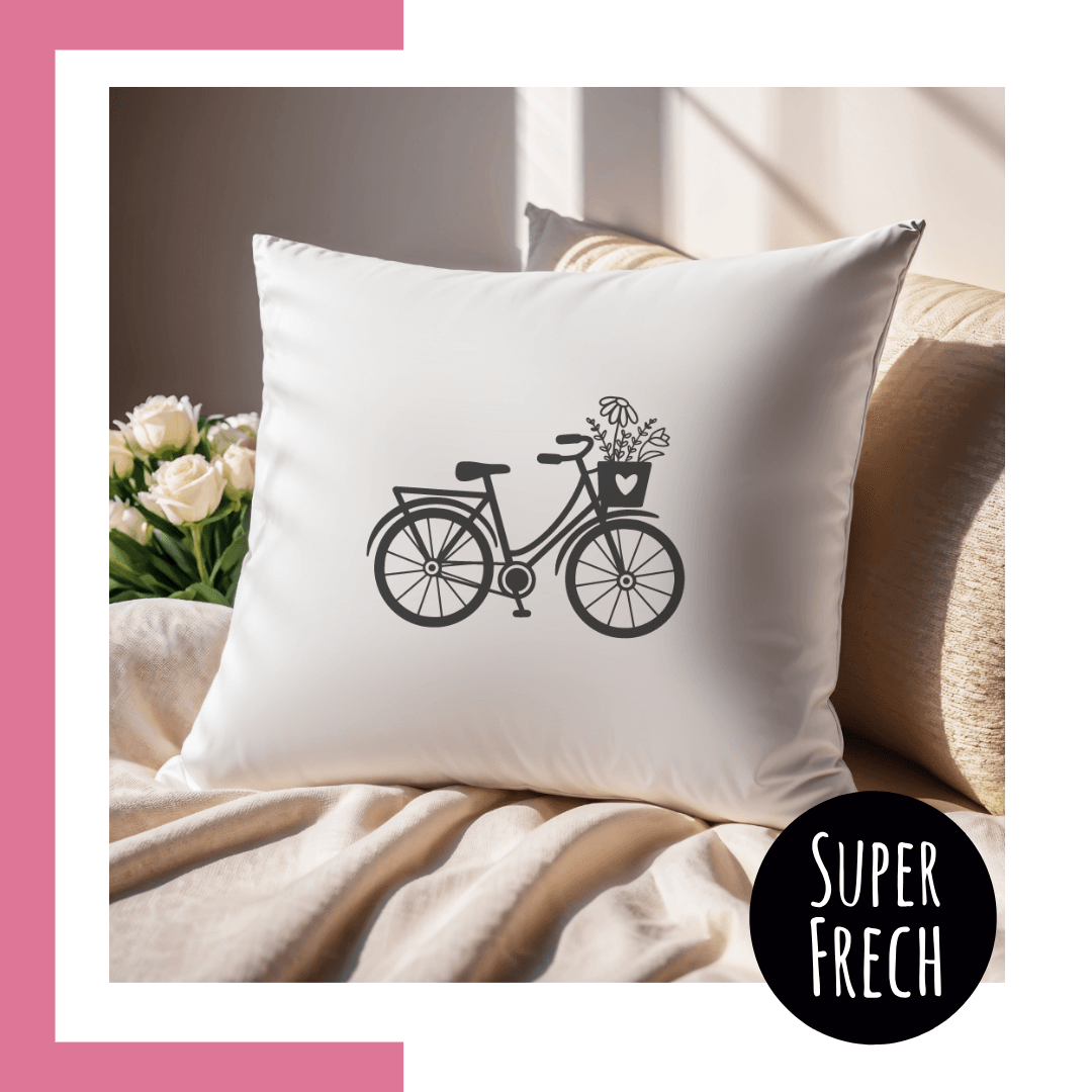 Plotterdatei - Fahrrad mit Blumenkorb - Sewando