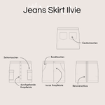Schnittmuster Jeansskirt Ilvie Maxi Rock Gr. 122-164 - Sewando