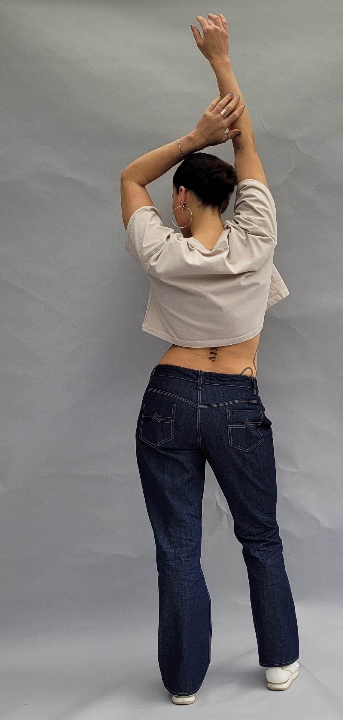 Schnittmuster Jeans, lockere Passform, high waist Jeans, Größe 36 - 50 - Sewando