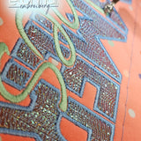 Stickdatei SUMMER Vibes Schriftzug mit Stickfolie (Mylar) in 4 Größen 13x18-20x30 inkl. Anleitung