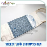 ITH Stickdatei für AUFSATZTTASCHE Wellen - mit Ann's MARKTTASCHE Nähanleitung - Sewando
