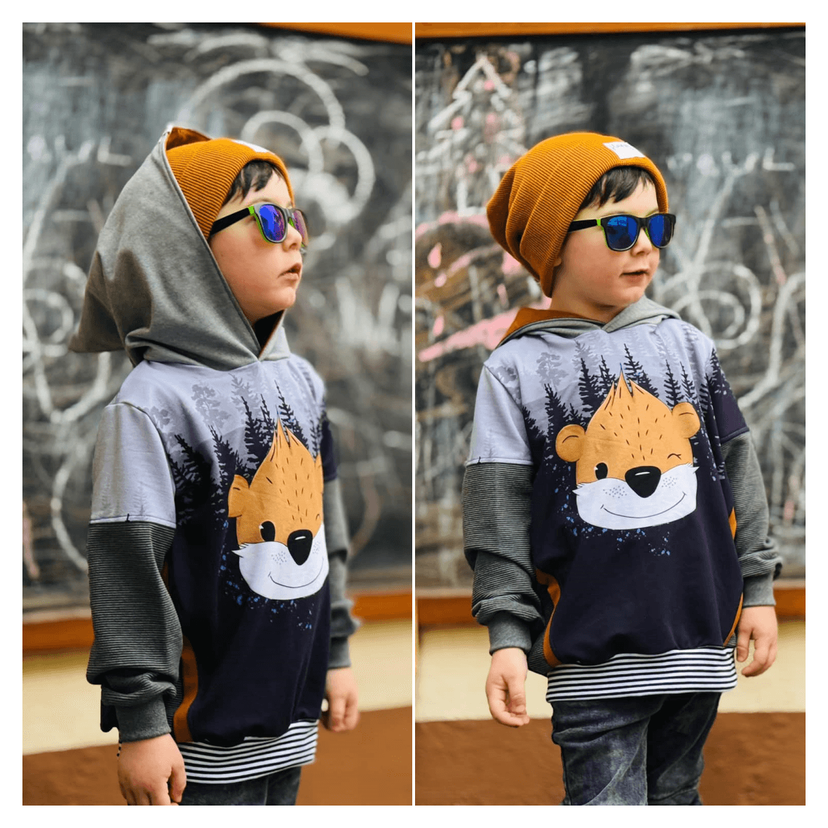 Schnittmuster Pullover Hoodie Bexx Gr. 80 bis 152 - Sewando