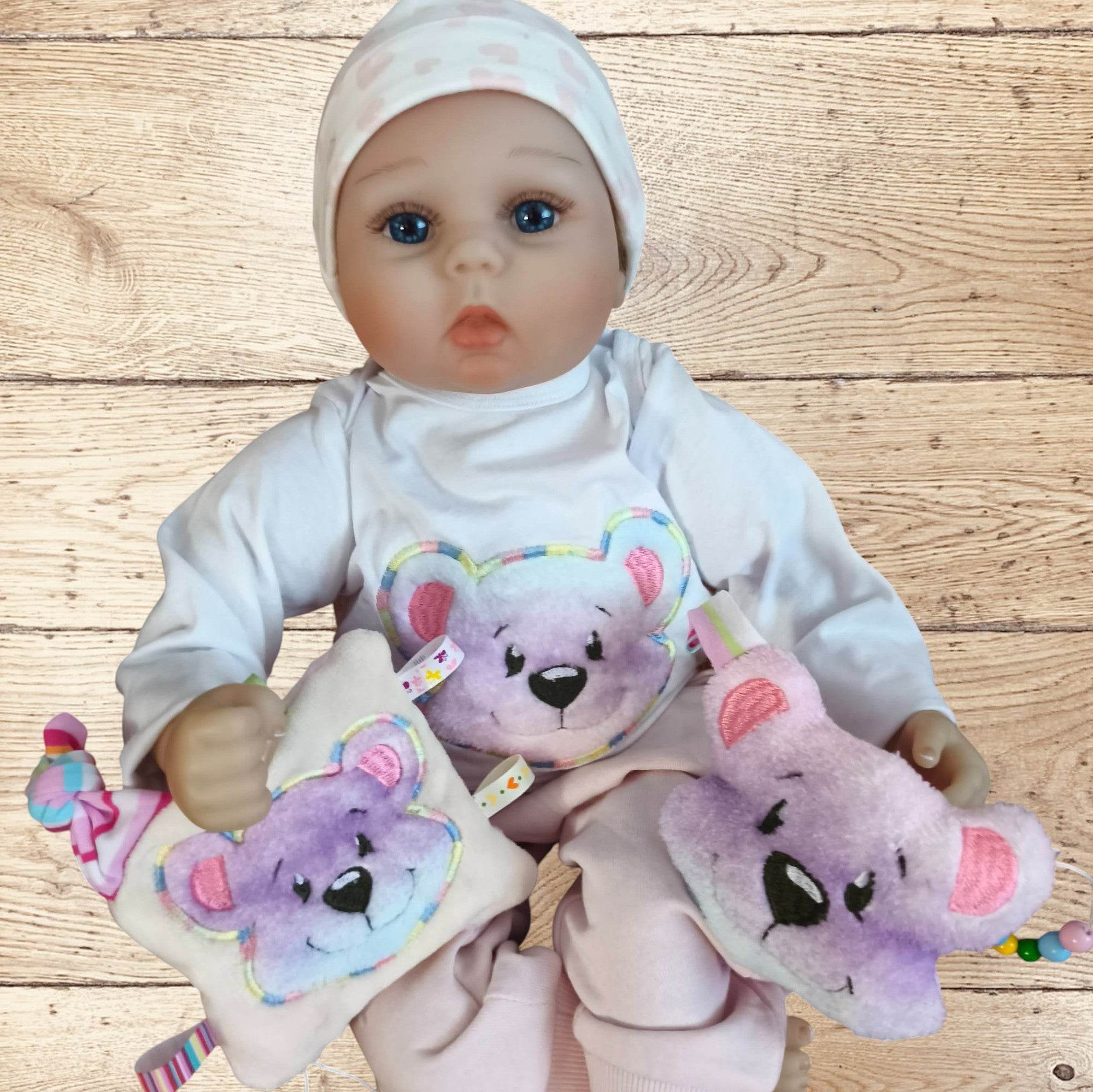 Stickdatei Teddy Set zur Geburt 2577 - Sewando