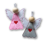 Stickdatei Engel Engelchen ITH mit Holzperle | 10x10 & Mehrfachdatei 13x18 | Schutzengel, Glücksbringer, Dekoration, Anhänger, Geschenk