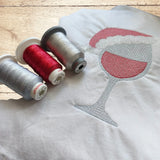 Stickdatei Weinglas mit Mütze, Weihnachten Set 25111