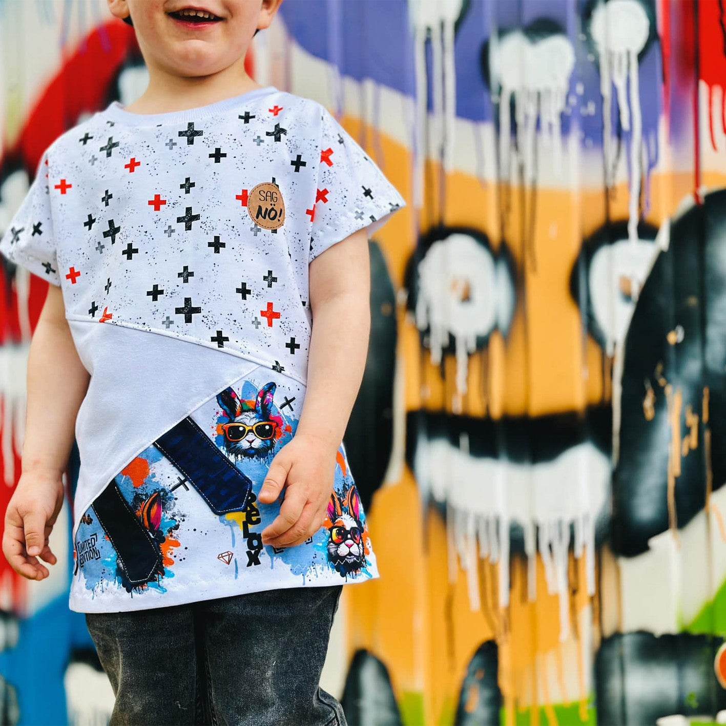 Schnittmuster Mirror Babyshirt A0/A4 Gr. 62 bis 104 - Sewando
