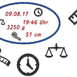 Stickdatei zur Geburt - Baby