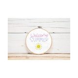 Stickdatei Welcome Summer 10x10 13x18 Applikation Willkommen Sommer Schrift sticken Sommerzeit - Sewando