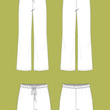 weite Leinenhose mit Gummibund LINA, Gr. 32-50