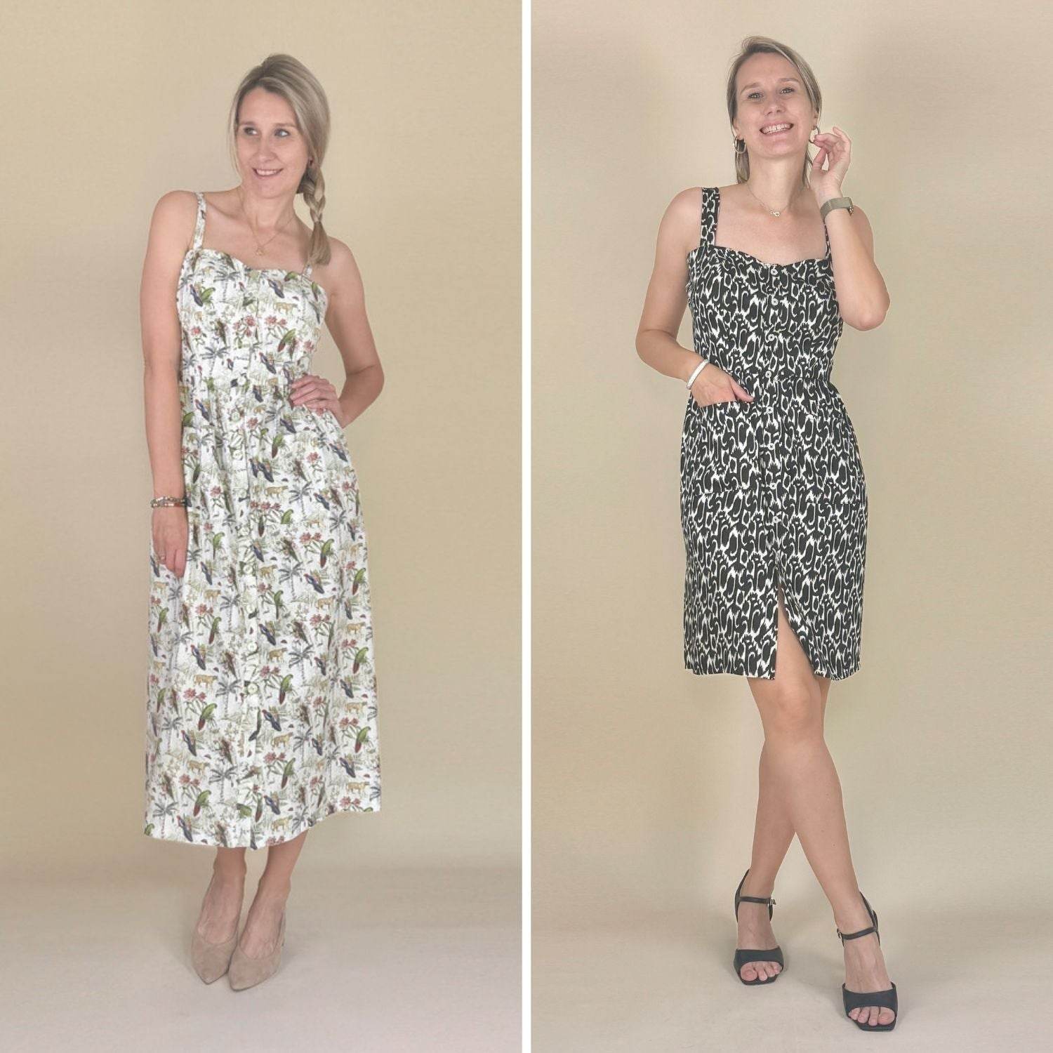 Schnittmuster Kleid SUMMER – mit Knopfleiste & Taschen | Gr. 34–48 (PDF) - Sewando