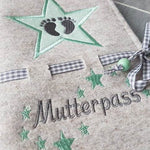 Stickdatei Mutterpass Stern Babyfüsse Baby Füsse Set 409 - Sewando