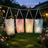 Stickdatei Lichtbeutel mit Blumen Mylar Folie Untersetzer  Set 2685
