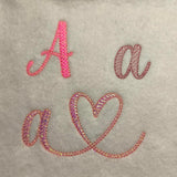 Stickdatei Schrift mit Herzen Mylar  In Love 3  ca. 50mm Set 641