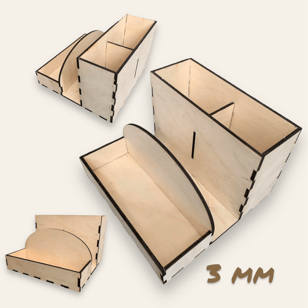 Basteln *3 mm Besteckbox* Laserdatei - Sewando