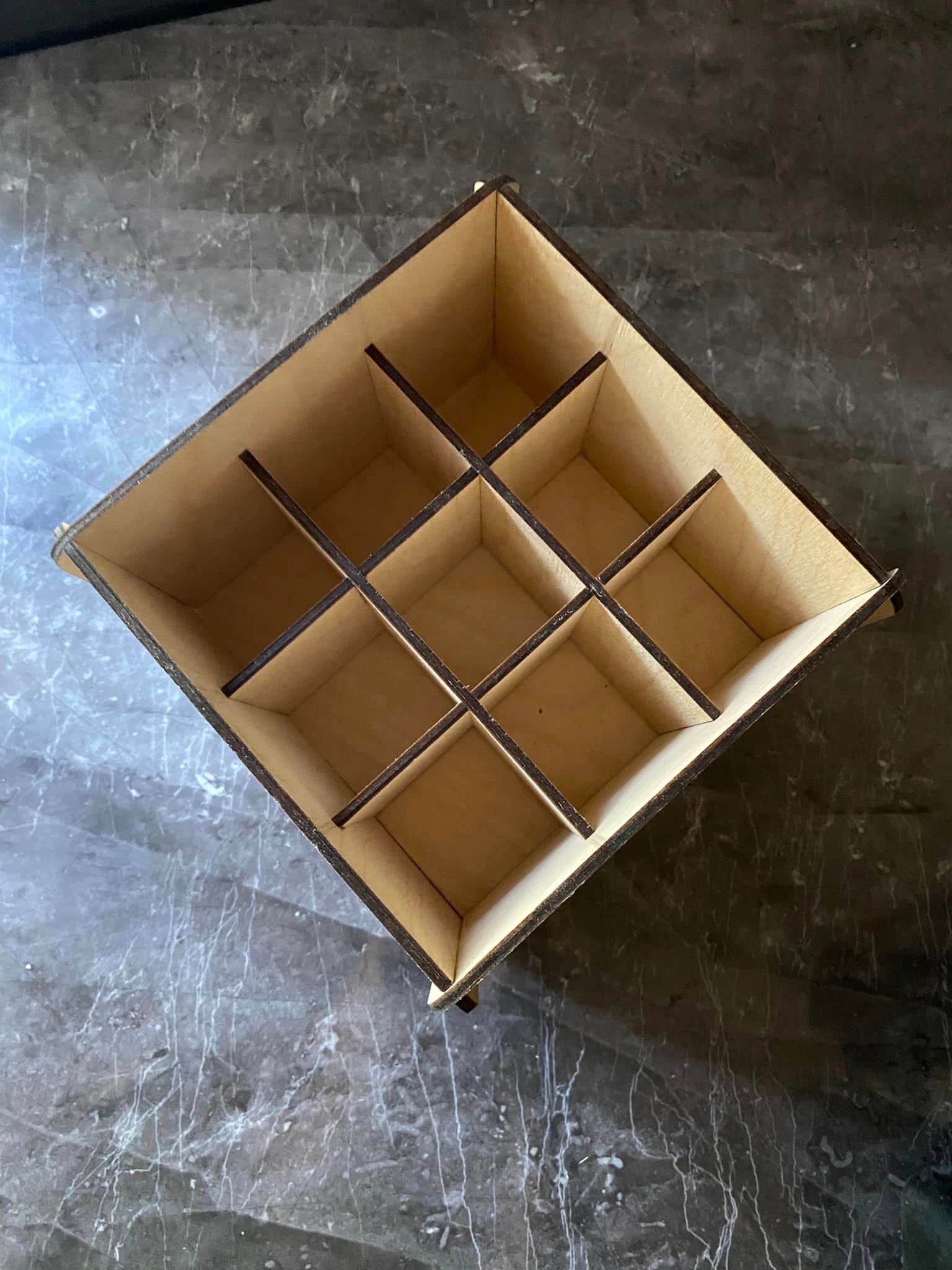 *3 mm Box mit ver. Teilern* Laserdatei - Sewando