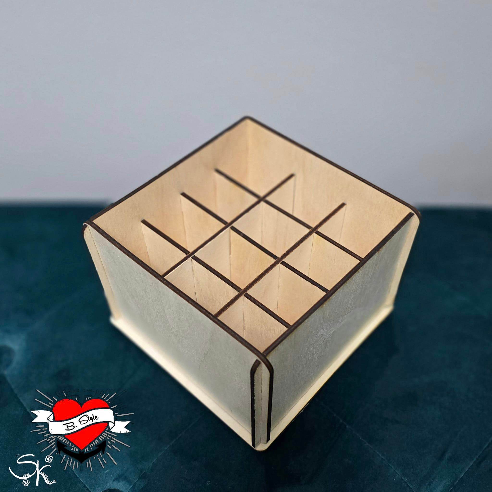 *3 mm Box mit ver. Teilern* Laserdatei - Sewando