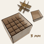 *3 mm Box mit ver. Teilern* Laserdatei - Sewando