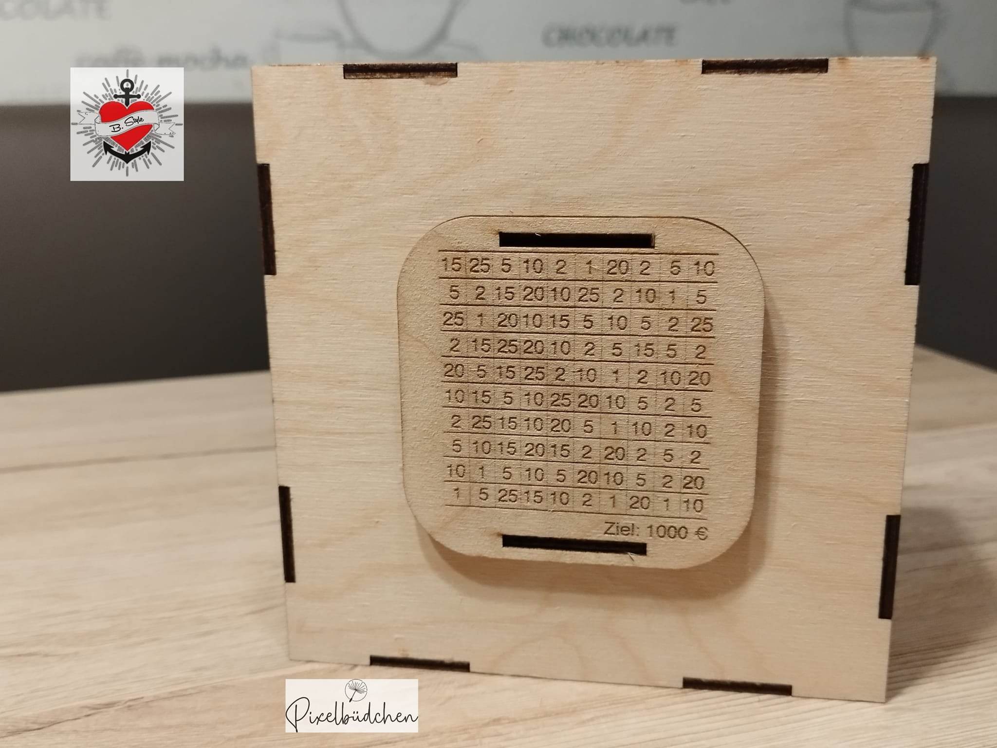 * 3 mm Spardose* Laserdatei - Sewando