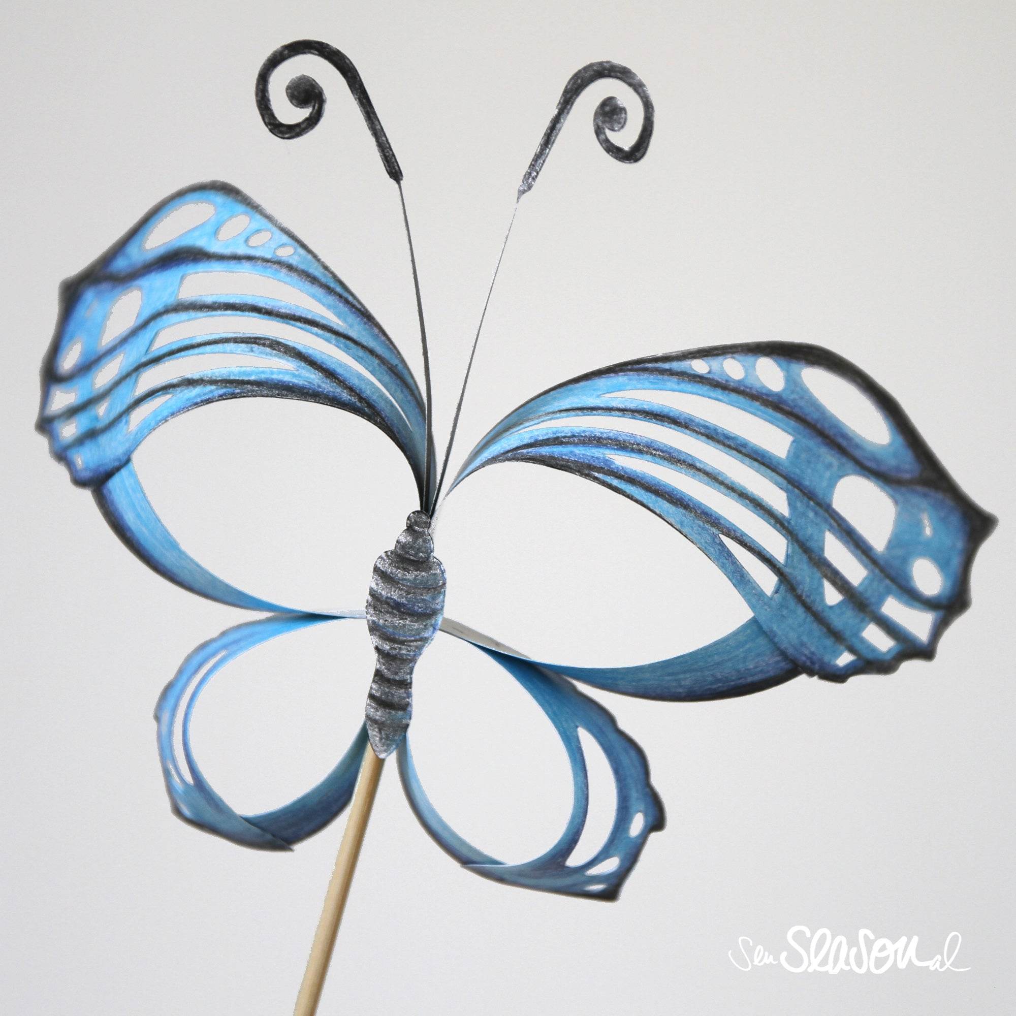 Plotterdatei 3D-Schmetterling - plotten mit Papier, basteln - Sewando