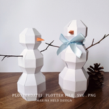 Plotterdatei 3D Schneemann basteln