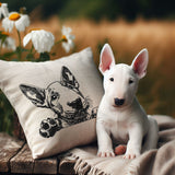 Stickdatei Bullterrier Welpe "Gracie" - realistisch - FÜR HELLE STOFFE