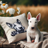 Stickdatei Applikation Bullterrier "Gracie" - realistisch - FÜR HELLE & DUNKLE STOFFE