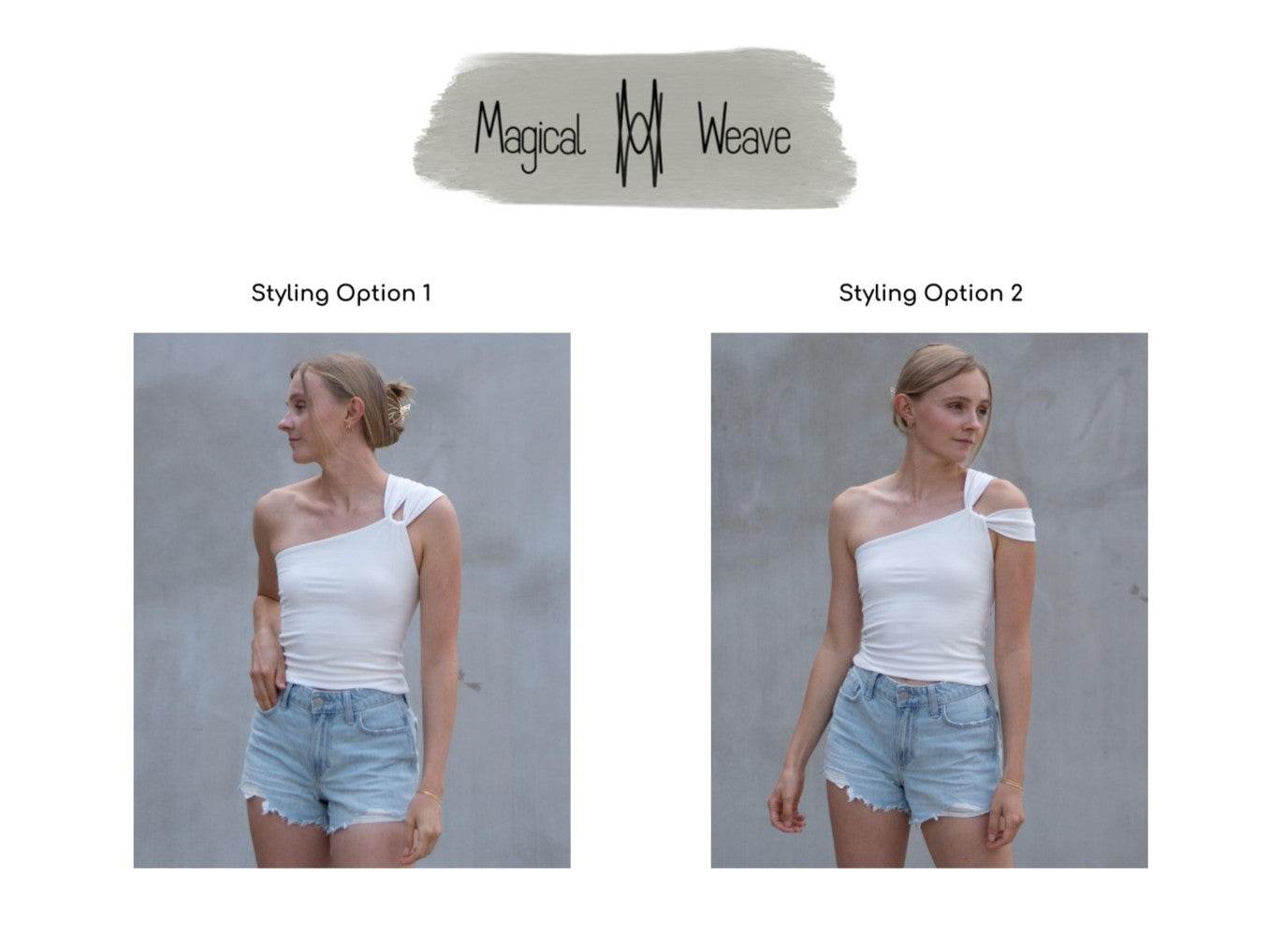 Asymmetrisches One-Shoulder Top - EDDA - Gr. 32 - 54 - Sewando