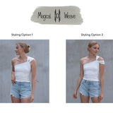 Asymmetrisches One-Shoulder Top - EDDA - Gr. 32 - 54 - Sewando