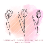 Plotterdatei Tulpen 3 Designs - Sewando