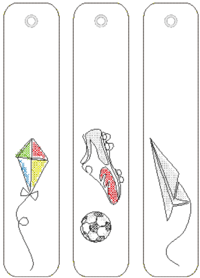 Stickdatei - Lesezeichen, 12 Motive (Single Line) - Sewando